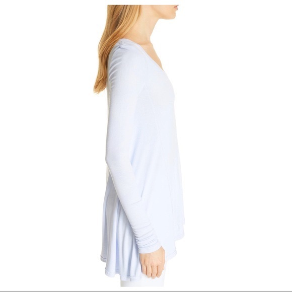 FREE PEOPLE BOHO FLOWY TUNIC TOP LONG SLEEVES RIB KINT PULLOVER TEE A3C - Picture 8 of 16